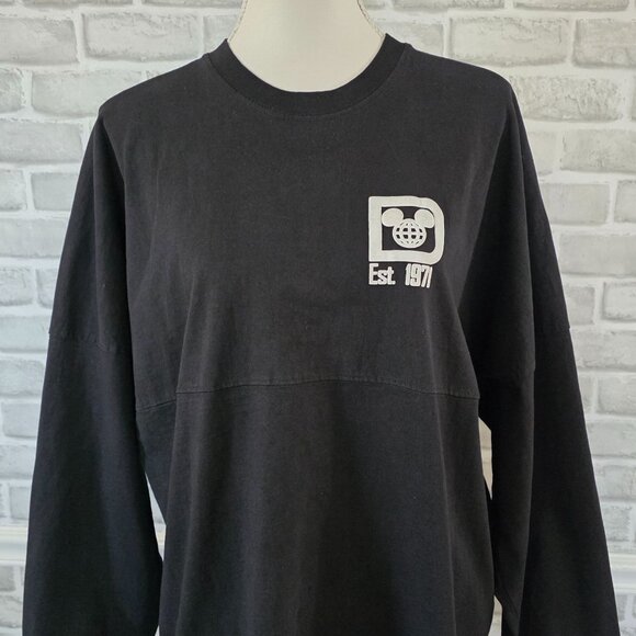 Walt Disney World Black White Spirit Jersey Sweatshirt Puff Ink Unisex Large - Picture 3 of 9